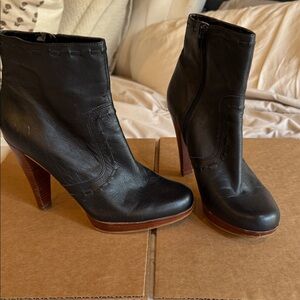 Guess by Marciano Black Leather Heeled Boots